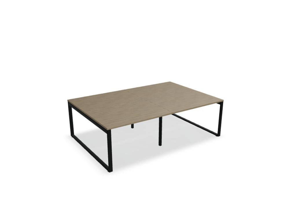 Ogi Q Bench BOQ32E2 - Doppelschreibtisch in Honigeiche präsentiert im Onlineshop von KAQTU Design AG. Schreibtisch ist von Mdd