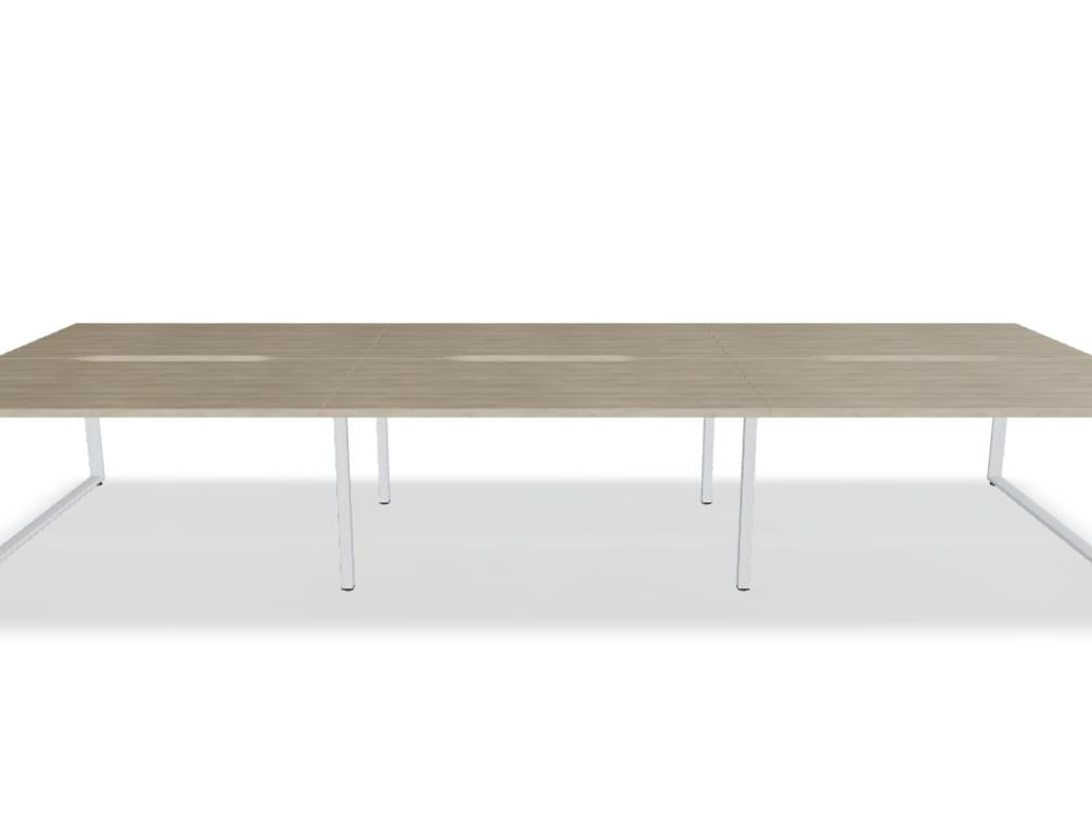 Ogi Q Bench BOQ33E3 - Doppelschreibtisch in Honigeiche präsentiert im Onlineshop von KAQTU Design AG. Schreibtisch ist von Mdd