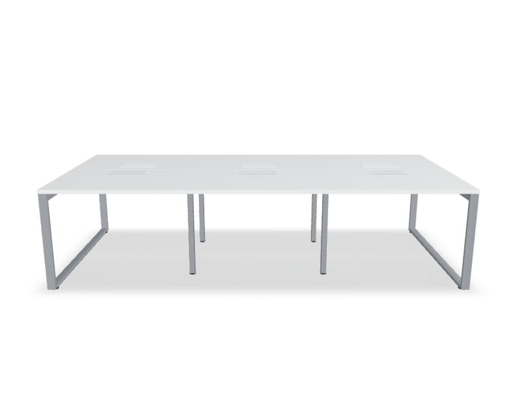 Ogi Q Bench BOQ40E3 - Doppelschreibtisch in Honigeiche präsentiert im Onlineshop von KAQTU Design AG. Schreibtisch ist von Mdd