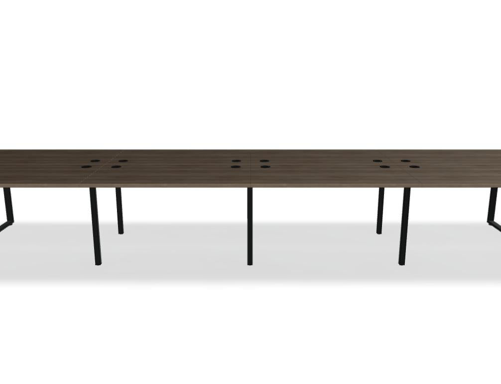 Ogi Q Bench BOQ42E4 - Doppelschreibtisch in Honigeiche präsentiert im Onlineshop von KAQTU Design AG. Schreibtisch ist von Mdd