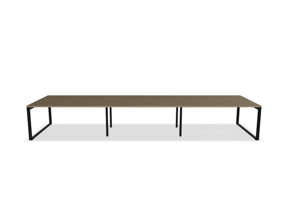 Ogi Q Bench BOQ46E3 - Doppelschreibtisch in Honigeiche präsentiert im Onlineshop von KAQTU Design AG. Schreibtisch ist von Mdd