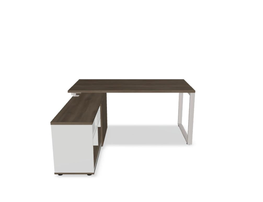 Ogi Q BOQL20 - Schreibtisch mit Schrank in  präsentiert im Onlineshop von KAQTU Design AG. Schreibtisch ist von Mdd