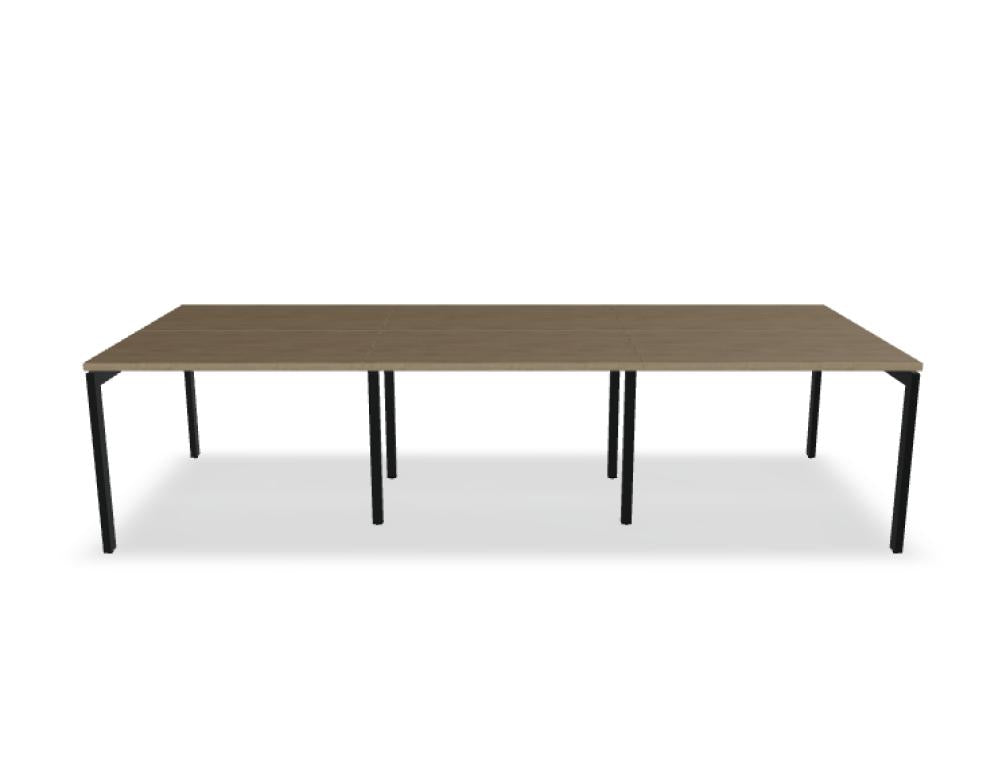 Ogi U Bench BOU50E3 - Doppelschreibtisch in Honigeiche präsentiert im Onlineshop von KAQTU Design AG. Schreibtisch ist von Mdd