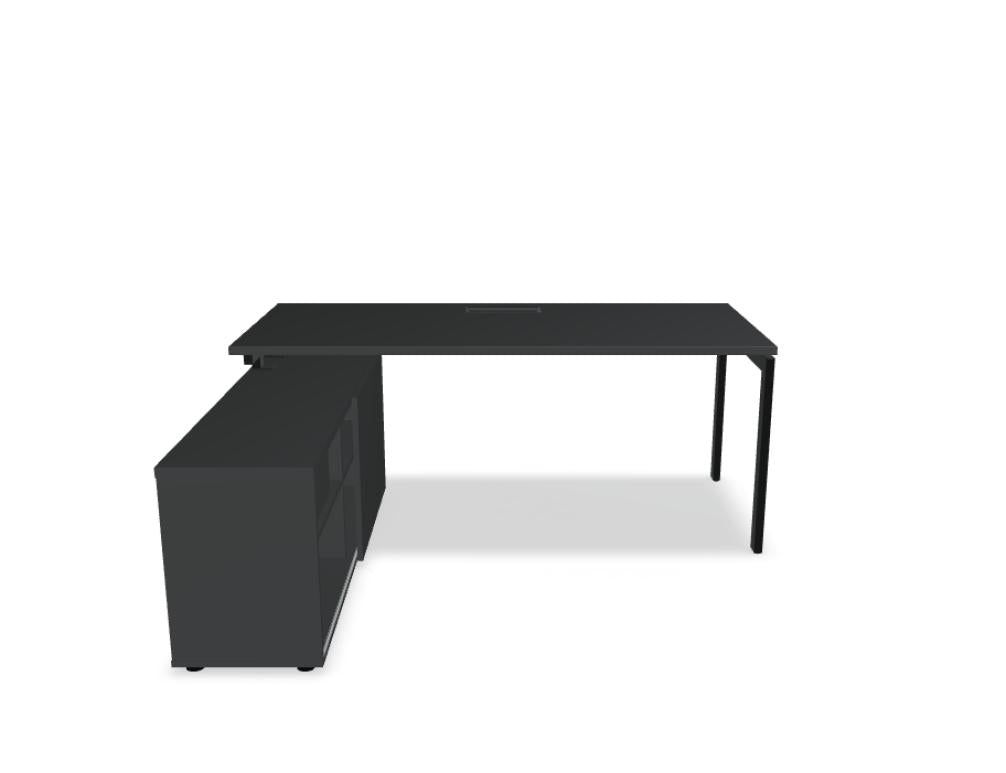 Ogi U BOUL21 - Schreibtisch mit Schrank in  präsentiert im Onlineshop von KAQTU Design AG. Schreibtisch ist von Mdd