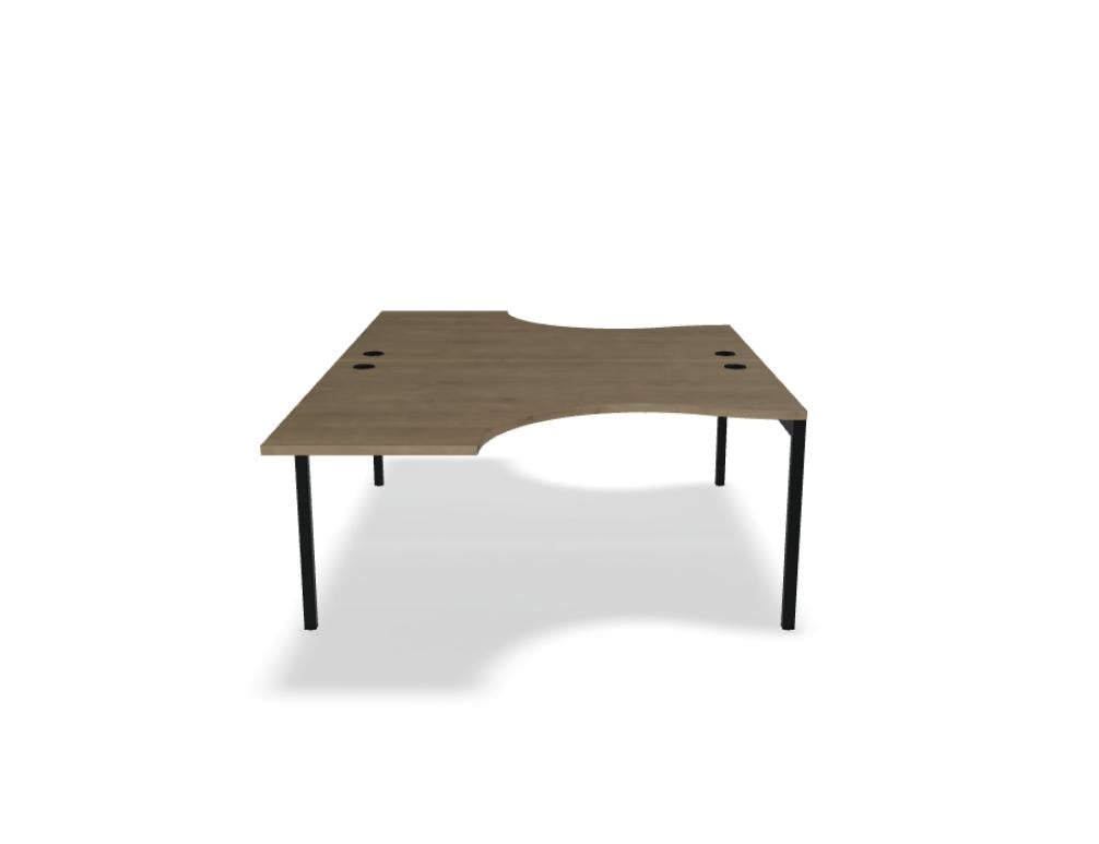 Ogi Y Bench BOY15 - Doppelschreibtisch in Honigeiche präsentiert im Onlineshop von KAQTU Design AG. Schreibtisch ist von Mdd