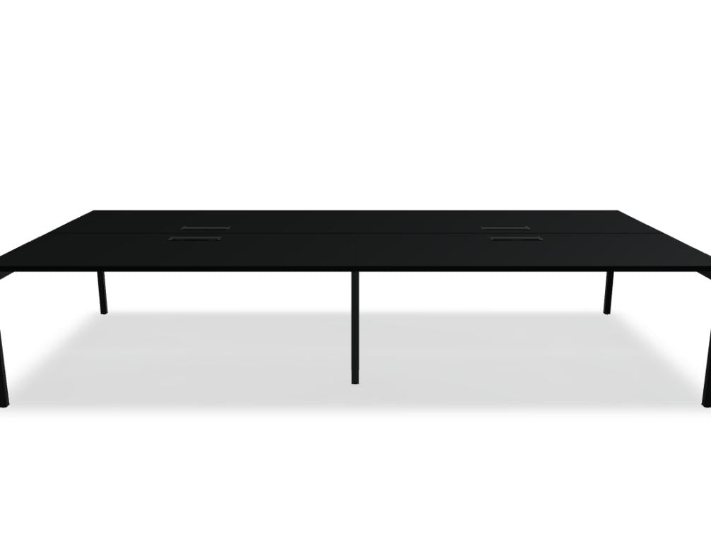 Ogi Y Bench BOY35E2 - Doppelschreibtisch in Honigeiche präsentiert im Onlineshop von KAQTU Design AG. Schreibtisch ist von Mdd