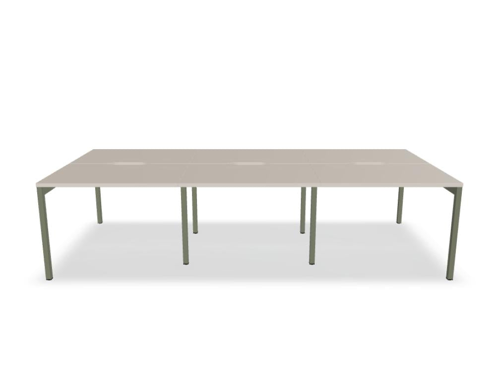 Ogi Y Bench BOY40E3 - Doppelschreibtisch in Honigeiche präsentiert im Onlineshop von KAQTU Design AG. Schreibtisch ist von Mdd