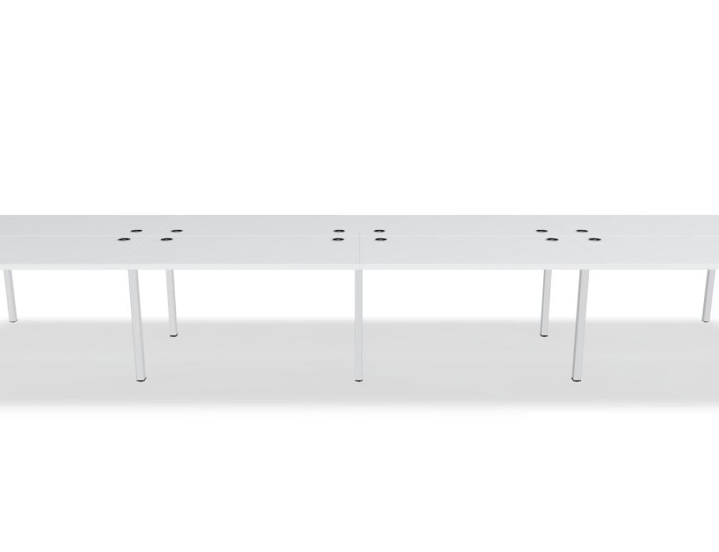 Ogi Y Bench BOY42E4 - Doppelschreibtisch in Honigeiche präsentiert im Onlineshop von KAQTU Design AG. Schreibtisch ist von Mdd