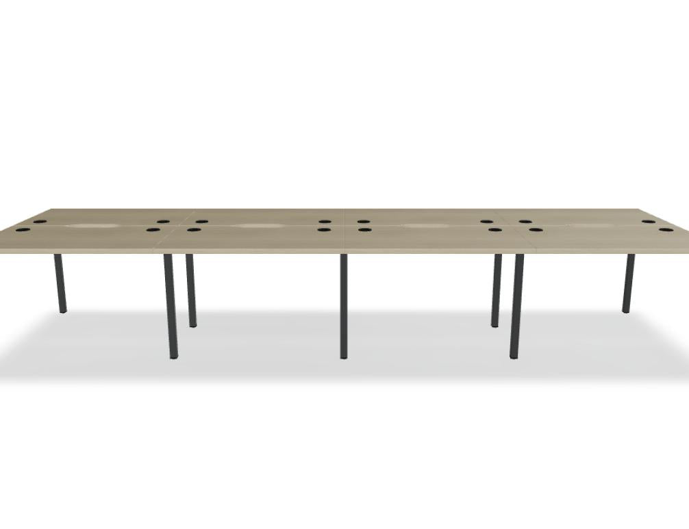 Ogi Y Bench BOY50E4 - Doppelschreibtisch in Honigeiche präsentiert im Onlineshop von KAQTU Design AG. Schreibtisch ist von Mdd