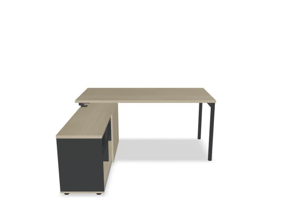 Ogi Y BOYL20 - Schreibtisch mit Schrank in  präsentiert im Onlineshop von KAQTU Design AG. Schreibtisch ist von Mdd
