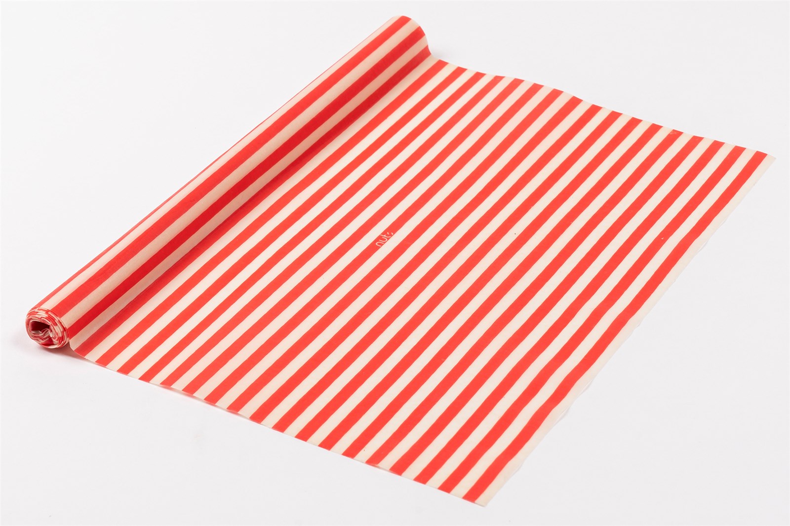 Bienenwachstuch-Rolle Streifen Rot/weiss 30.5x90cm - KAQTU Design
