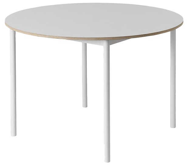 Base Tisch rund in Weiss präsentiert im Onlineshop von KAQTU Design AG. Esstisch ist von Muuto