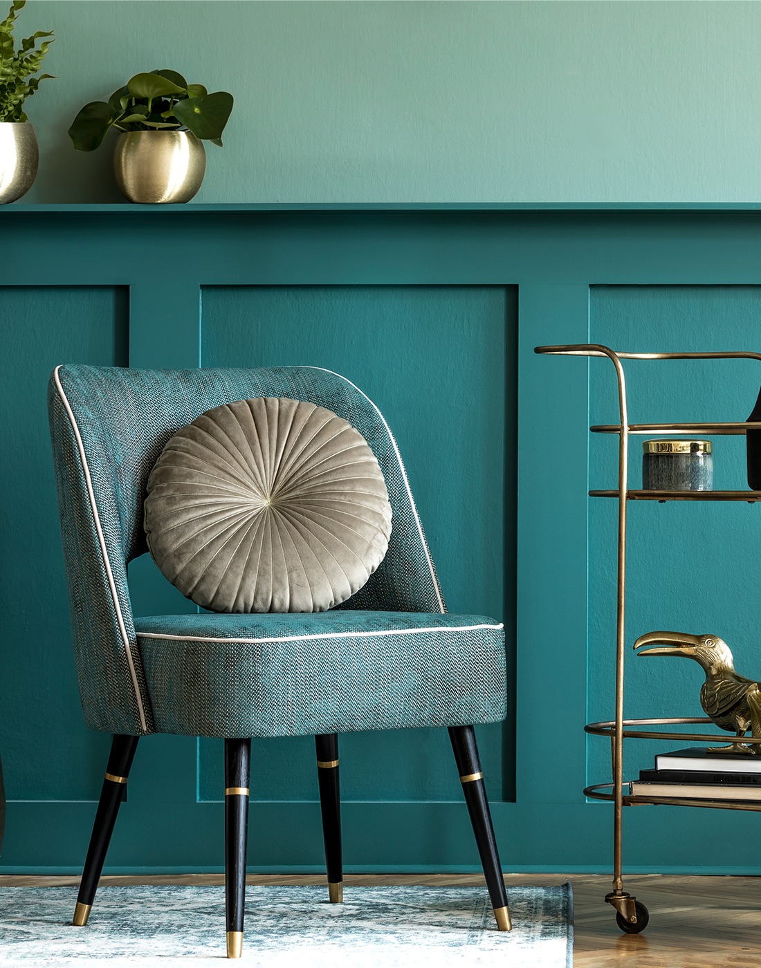 Sessel und Trolley im Boho Chic Style