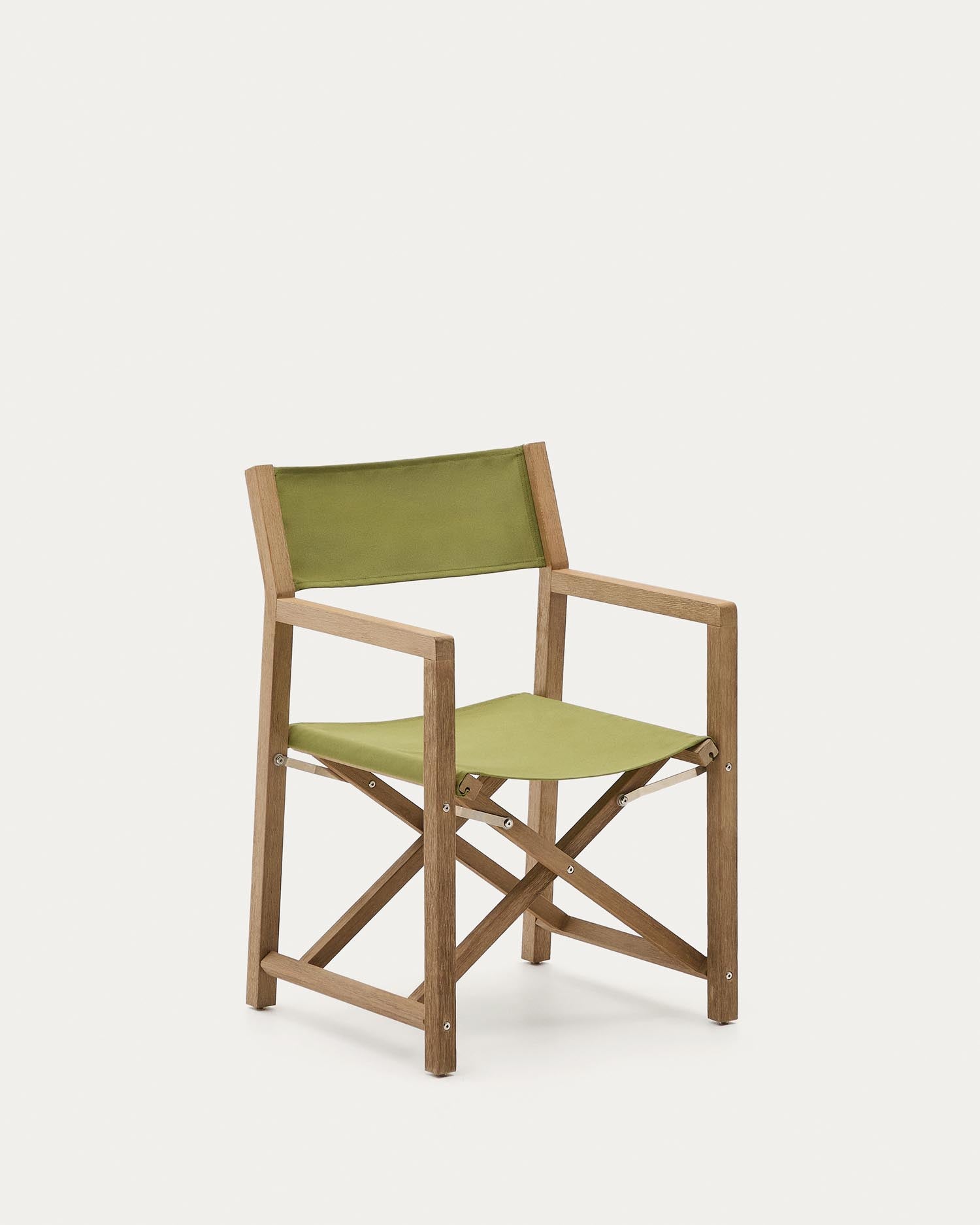 Outdoor-Klappstuhl Vilara in Grün aus massivem Akazienholz FSC 100% in Grün präsentiert im Onlineshop von KAQTU Design AG. Gartenstuhl ist von Kave Home