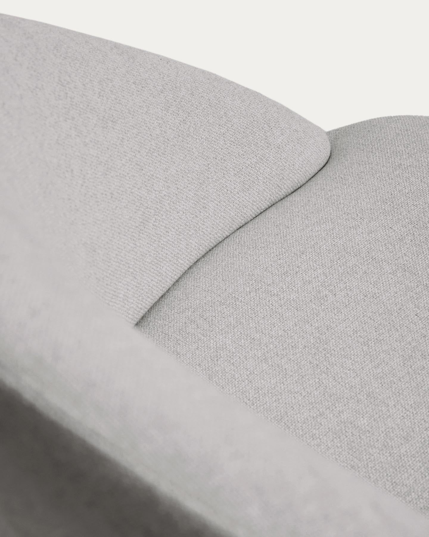 Stuhl Bonali mit grauer Chenille und Beinen aus grauem Metall, FSC Mix Credit in Grau präsentiert im Onlineshop von KAQTU Design AG. Stuhl ist von Kave Home