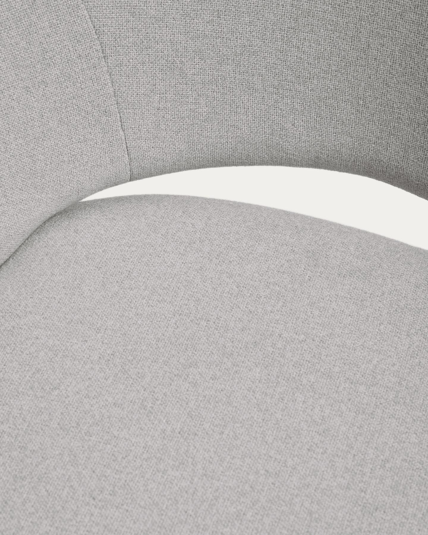 Stuhl Bonali mit grauer Chenille und Beinen aus grauem Metall, FSC Mix Credit in Grau präsentiert im Onlineshop von KAQTU Design AG. Stuhl ist von Kave Home