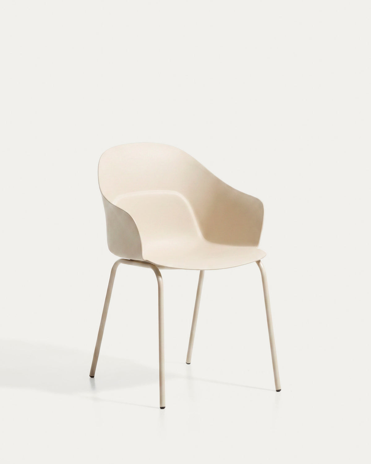 Stuhl Sanile mit Stahlbeinen mit beigem Finish in Beige präsentiert im Onlineshop von KAQTU Design AG. Stuhl ist von Kave Home