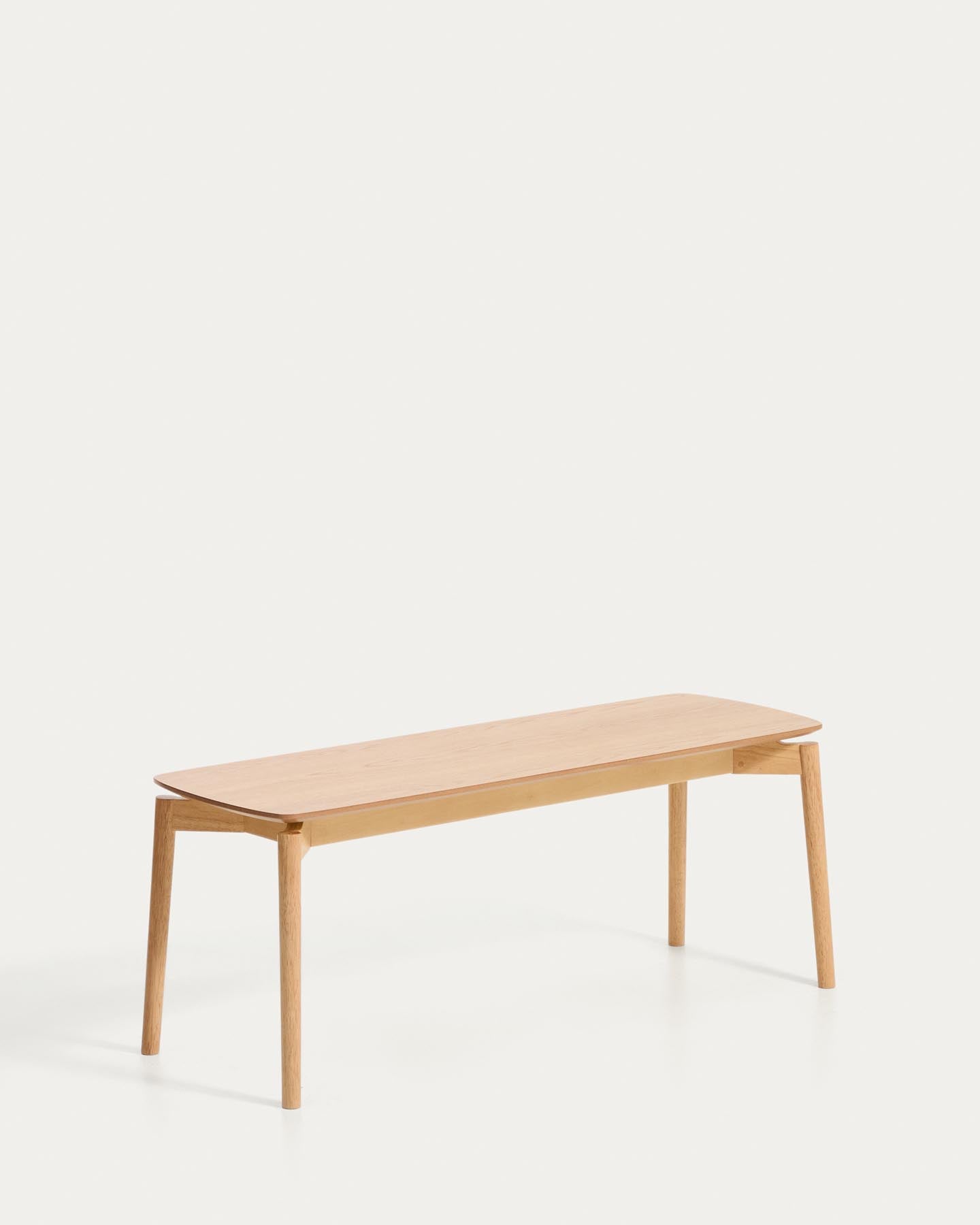Bank Evera aus Eichenfurnier mit naturfarbenem Finish, 122 cm in Beige präsentiert im Onlineshop von KAQTU Design AG. Sitzbank ist von Kave Home