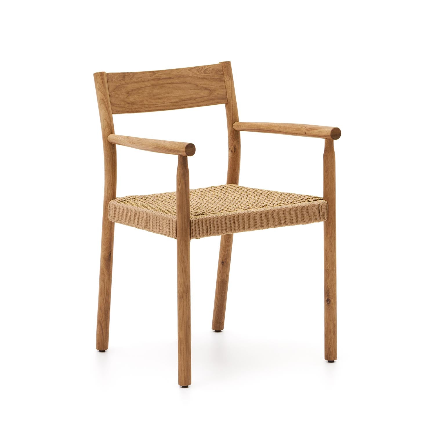 Yalia chair made of solid oak with a natural finish and FSC 100 rope seat