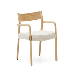Chaise Falconera avec revêtement amovible en chêne massif naturel FSC Mix Credit