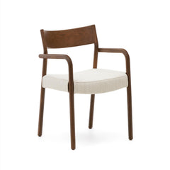 Chaise Falconera avec revêtement amovible en chêne massif avec finition noyer FSC Mix Credi