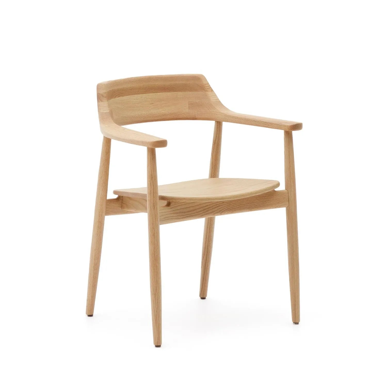 3D-Modell: Eleganter Fondes Stuhl aus Eichenholz, FSC-zertifiziert, zeitloses Design, komfortabel, nachhaltig.