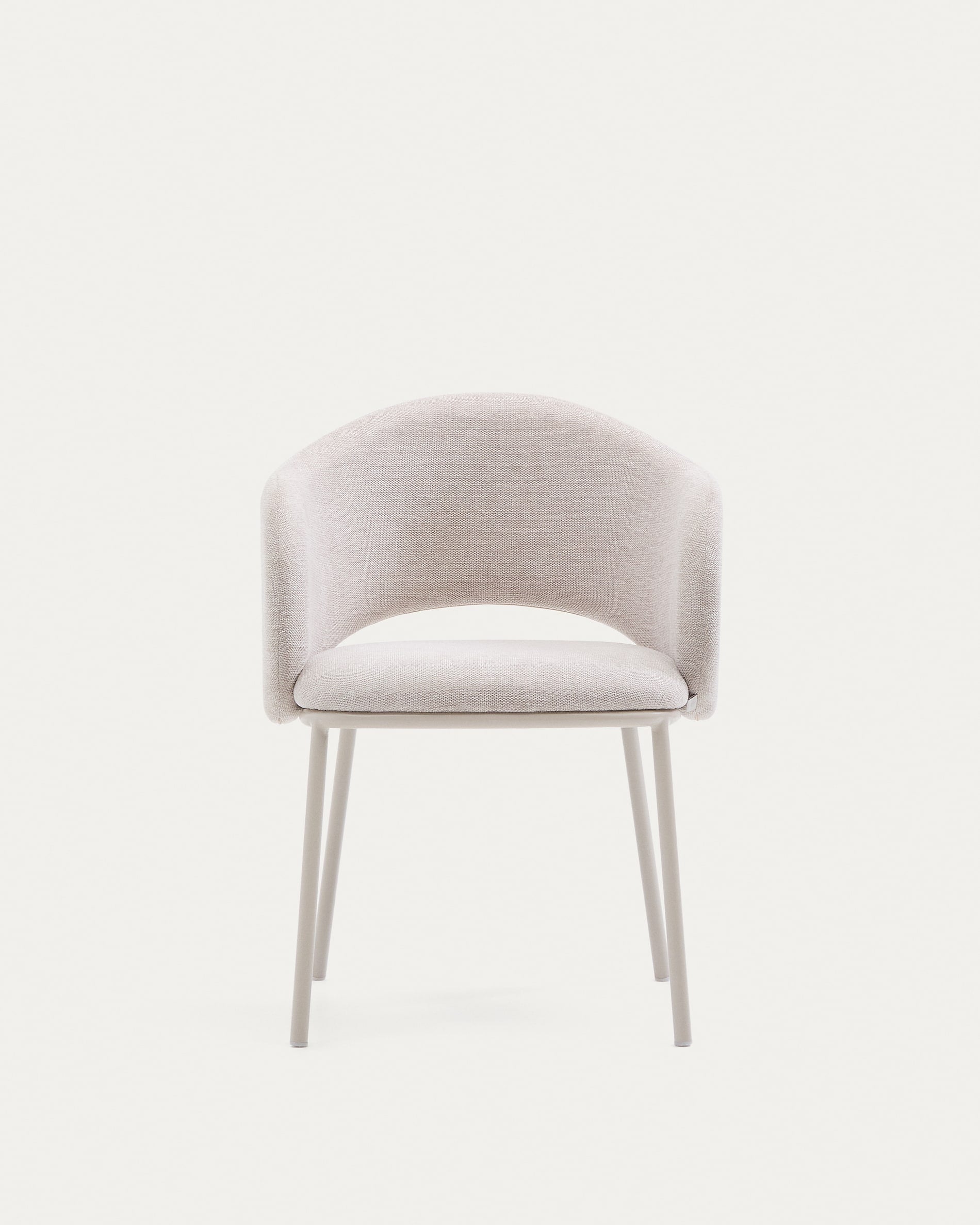 Beige Maina chair with steel legs and beige FSC Mix Credit coating.