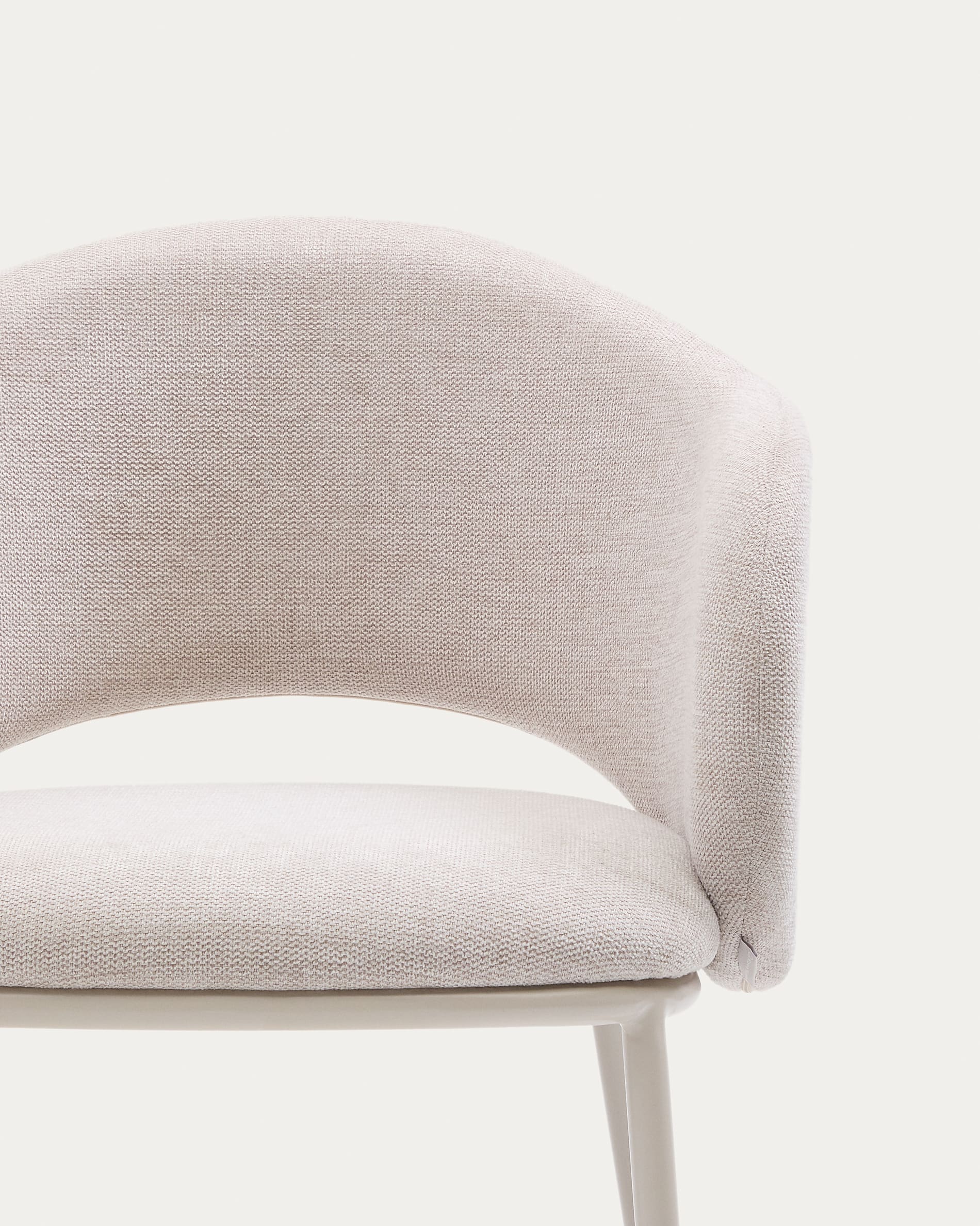 Beige Maina chair with steel legs and beige FSC Mix Credit coating.