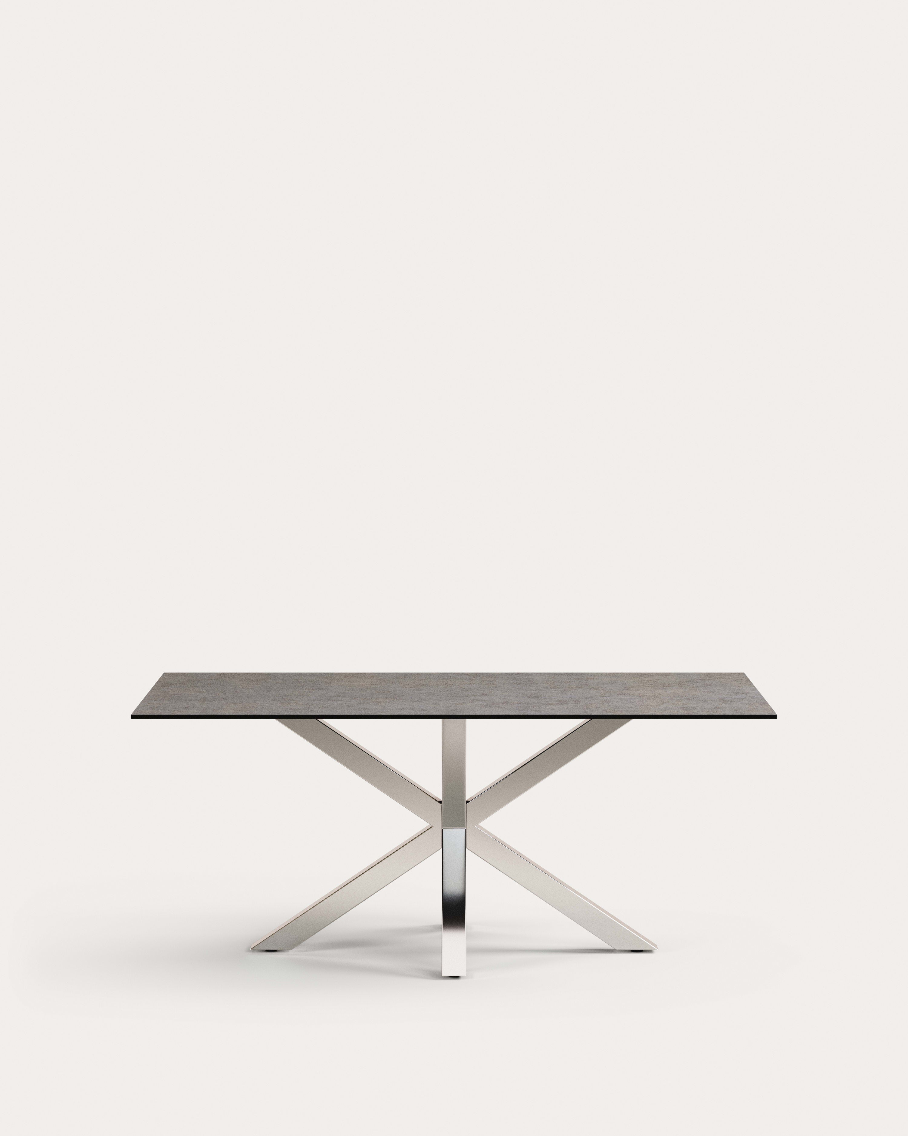 Argo Table 180x100, Inox Porcelain-Coated Iron Moss