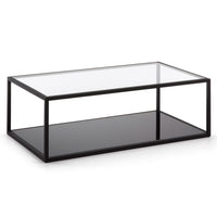 Tavolino rettangolare Blackhill 110 x 60 cm nero