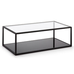 Tavolino rettangolare Blackhill 110 x 60 cm nero