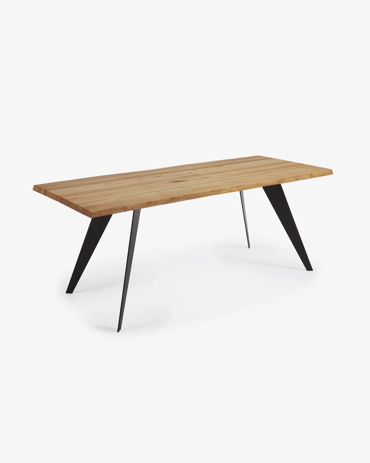 Koda Tisch Eichenfurnier m. natürlichem Finish Stahlbeine m. schwarzem Finish 180 x 100 cm in  präsentiert im Onlineshop von KAQTU Design AG. Esstisch ist von Kave Home