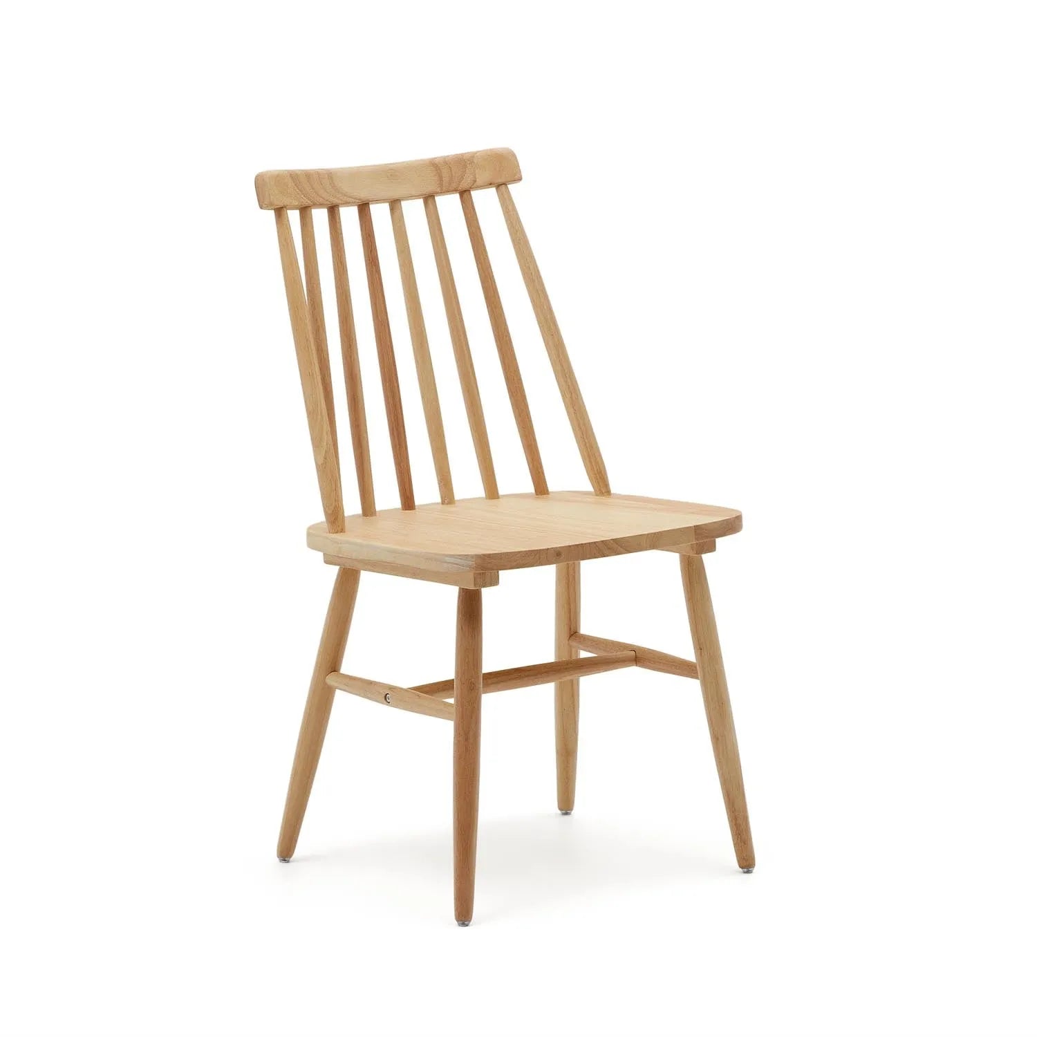 Tressia Stuhl DM: Zeitloses 50er-Jahre-Design, nachhaltiges Kautschukholz, nordischer Charme, vielseitig und ergonomisch.
