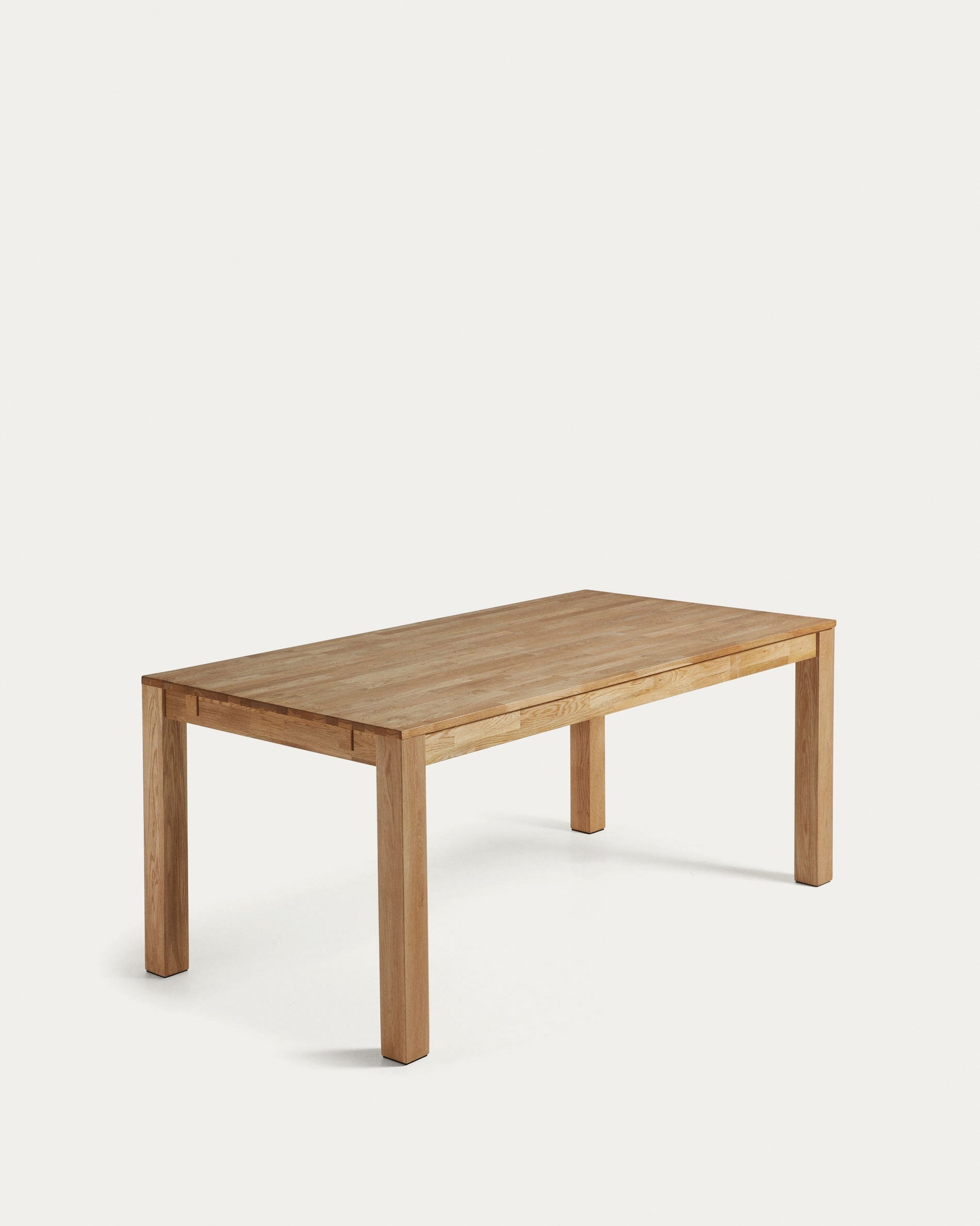 Isbel ausziehbarer Tisch aus massiver Eiche, 180-260x90 cm, stilvoll und funktional, ideal für Esszimmer.