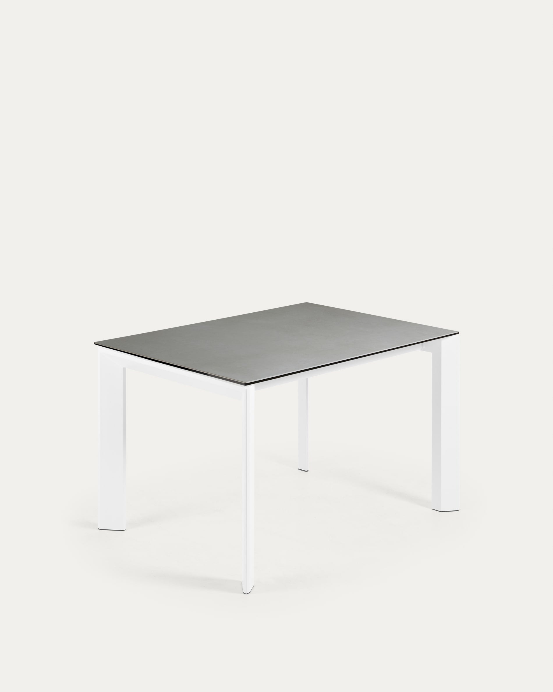 Axis extag table porcelain stoneware hydra plomo finish steel legs white 120 (180) cm