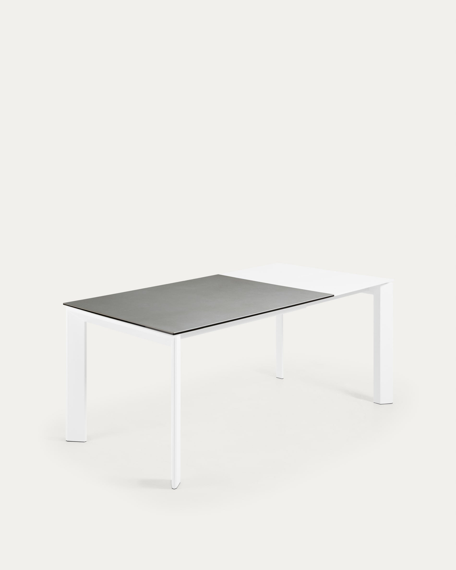 Axis extag table porcelain stoneware hydra plomo finish steel legs white 120 (180) cm
