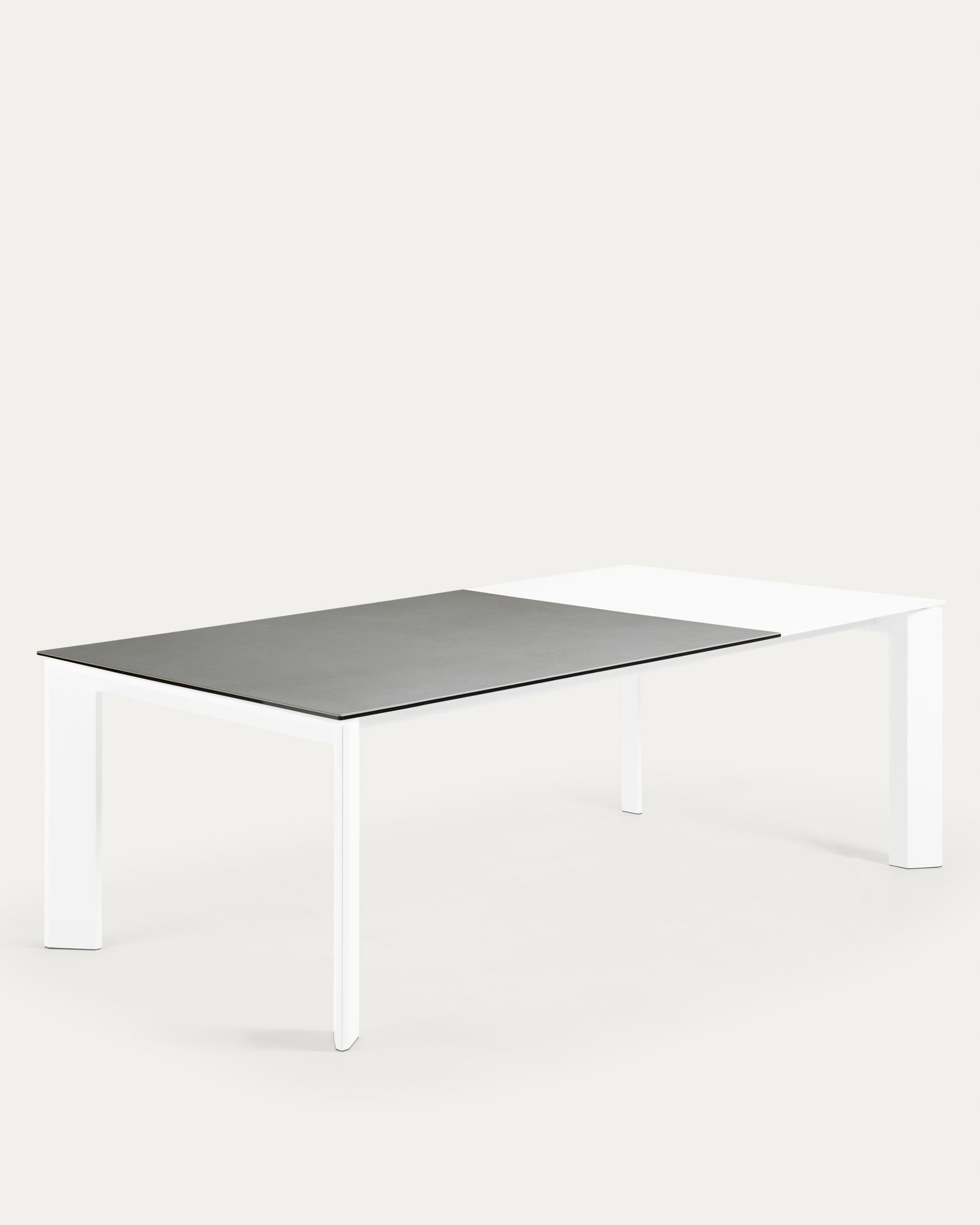 Axis extendable table, fine stoneware with Hydra Plomo finish, <tc>wEIS</tc> legs, 160 (220) cm