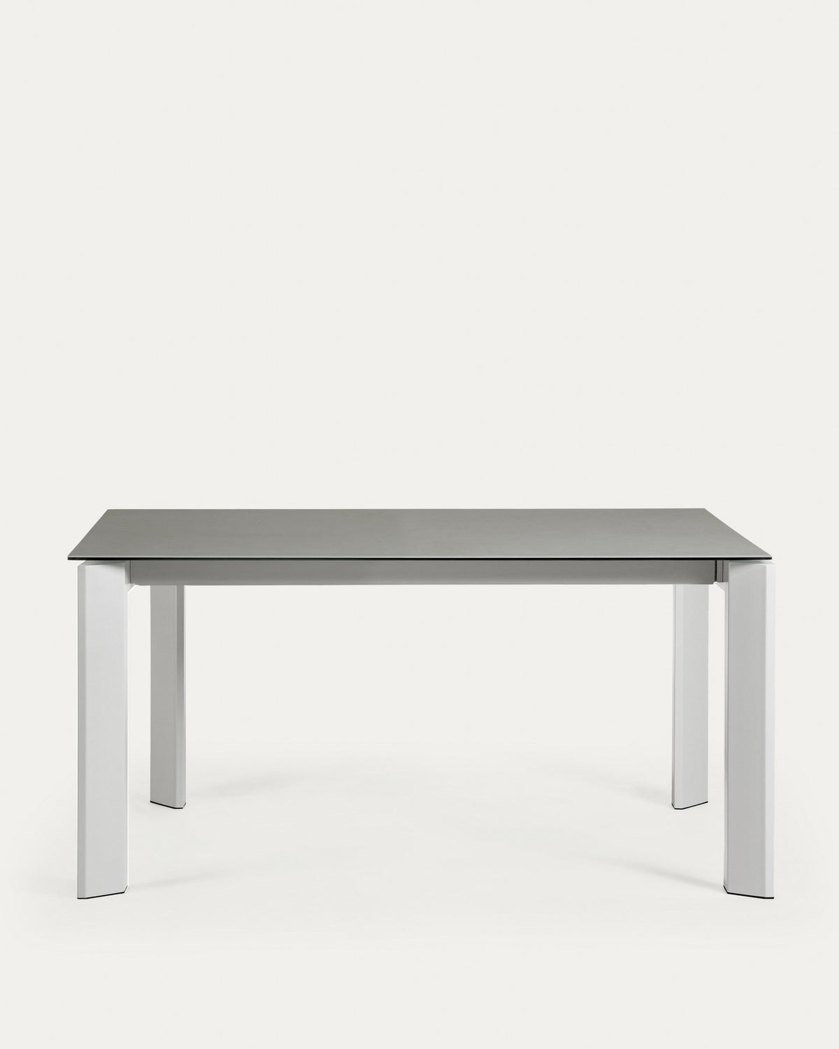 Axis Ausziehtisch Feinsteinzeug mit Hydra Plomo Finish Beine in Grau 160 (220) cm in Grau präsentiert im Onlineshop von KAQTU Design AG. Esstisch ist von Kave Home