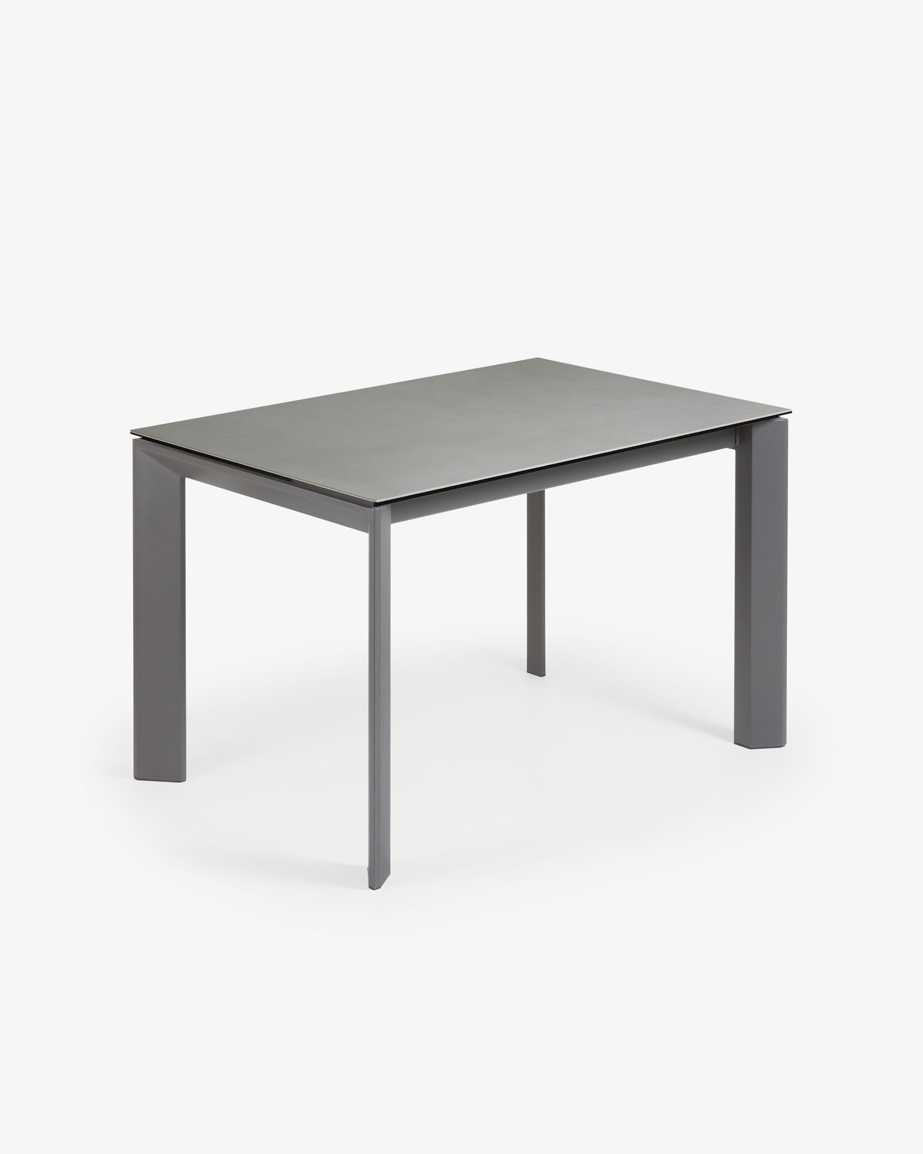 Axis extag table porcelain stoneware hydra plomo finish and steel legs anthracite 120 (180) cm