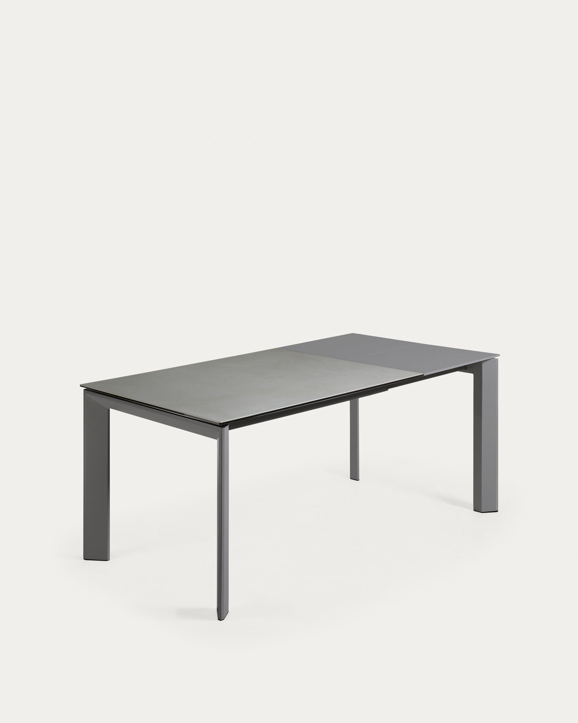 Axis extag table porcelain stoneware hydra plomo finish and steel legs anthracite 120 (180) cm