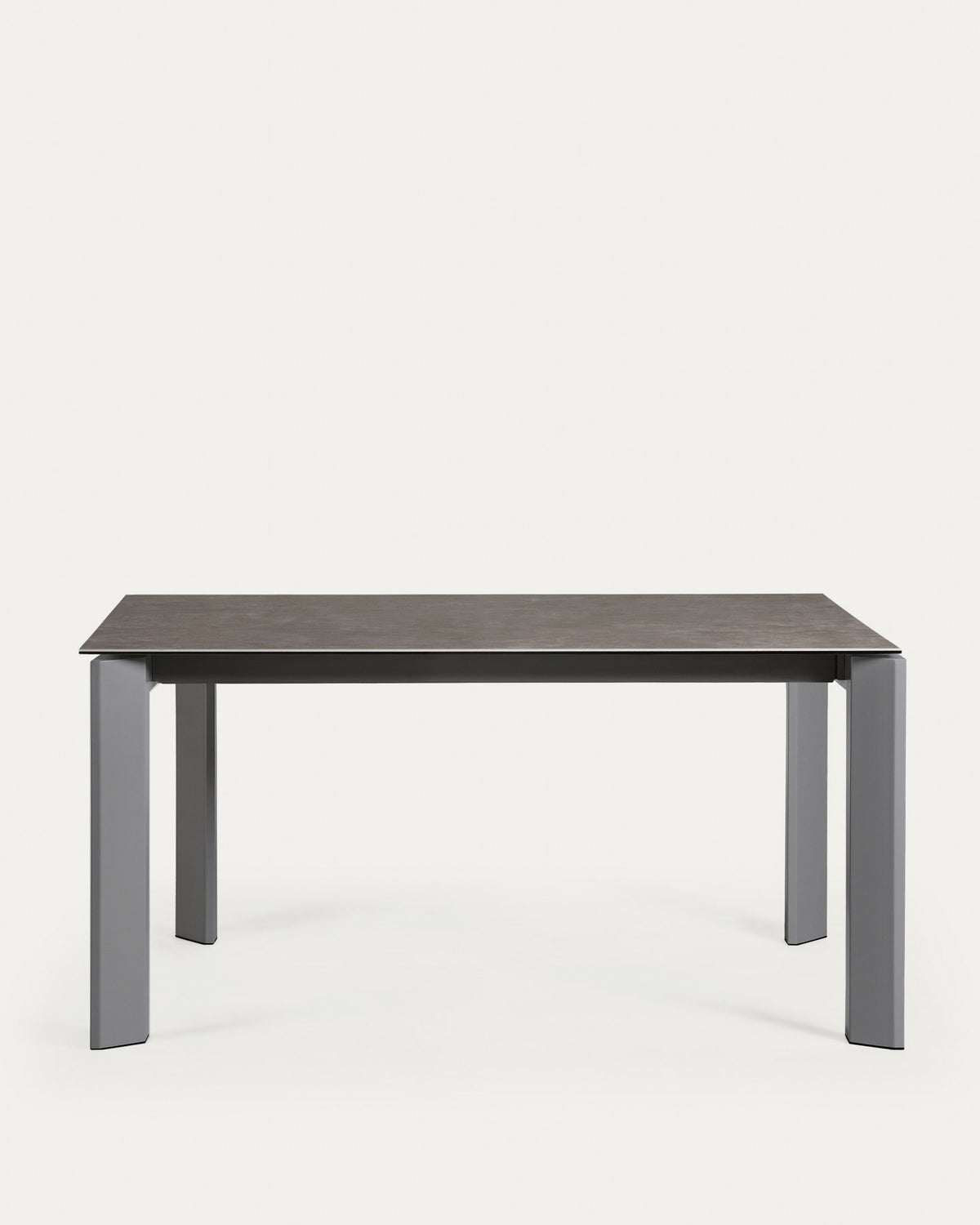 Axis Feinsteinzeug Vulcano Ceniza Finish Stahlbeine anthrazit 160 (220) cm in Grau präsentiert im Onlineshop von KAQTU Design AG. Esstisch ist von Kave Home