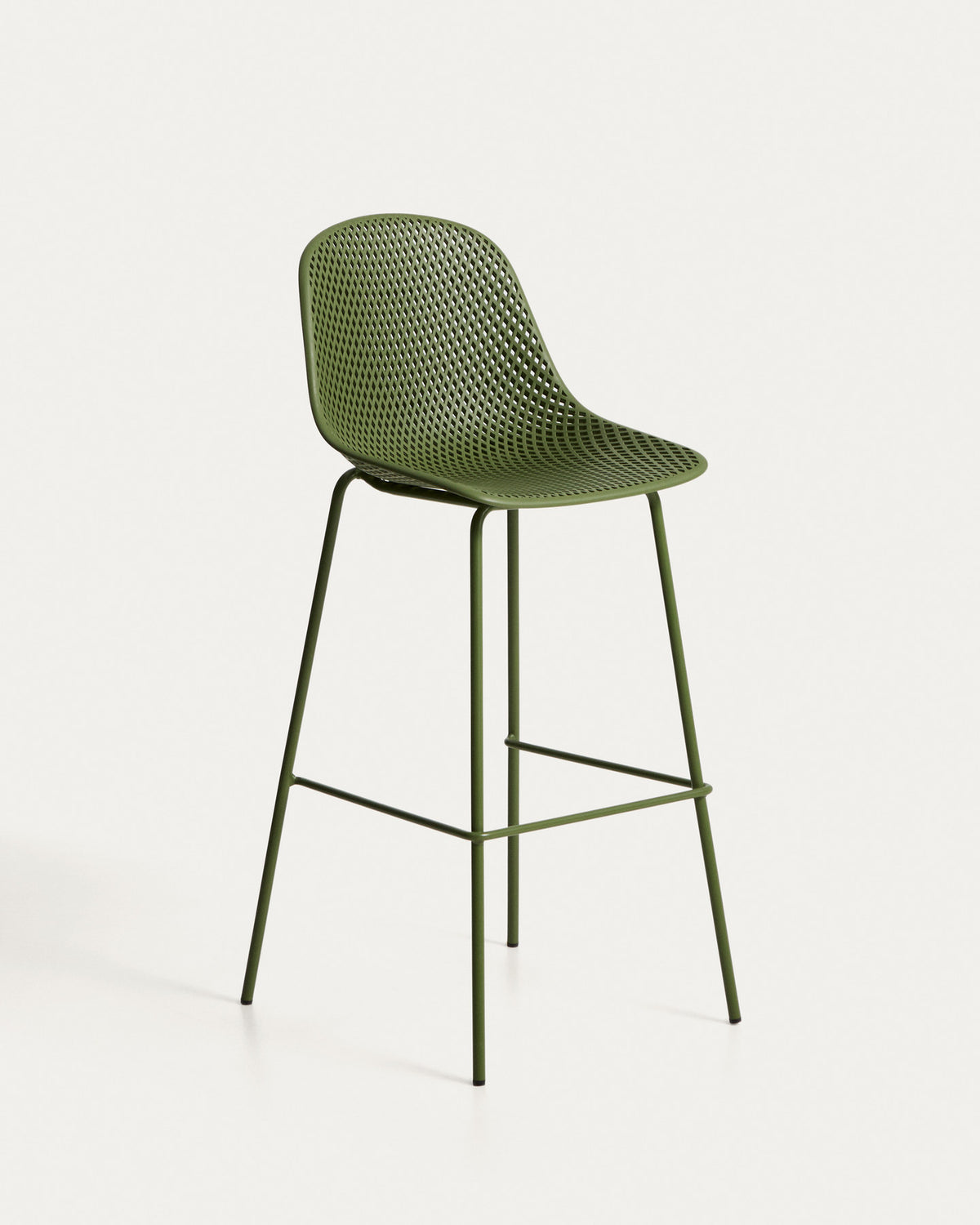 Outdoor-Hocker Quinby in Grün, 75 cm in Grün präsentiert im Onlineshop von KAQTU Design AG. Gartenstuhl ist von Kave Home