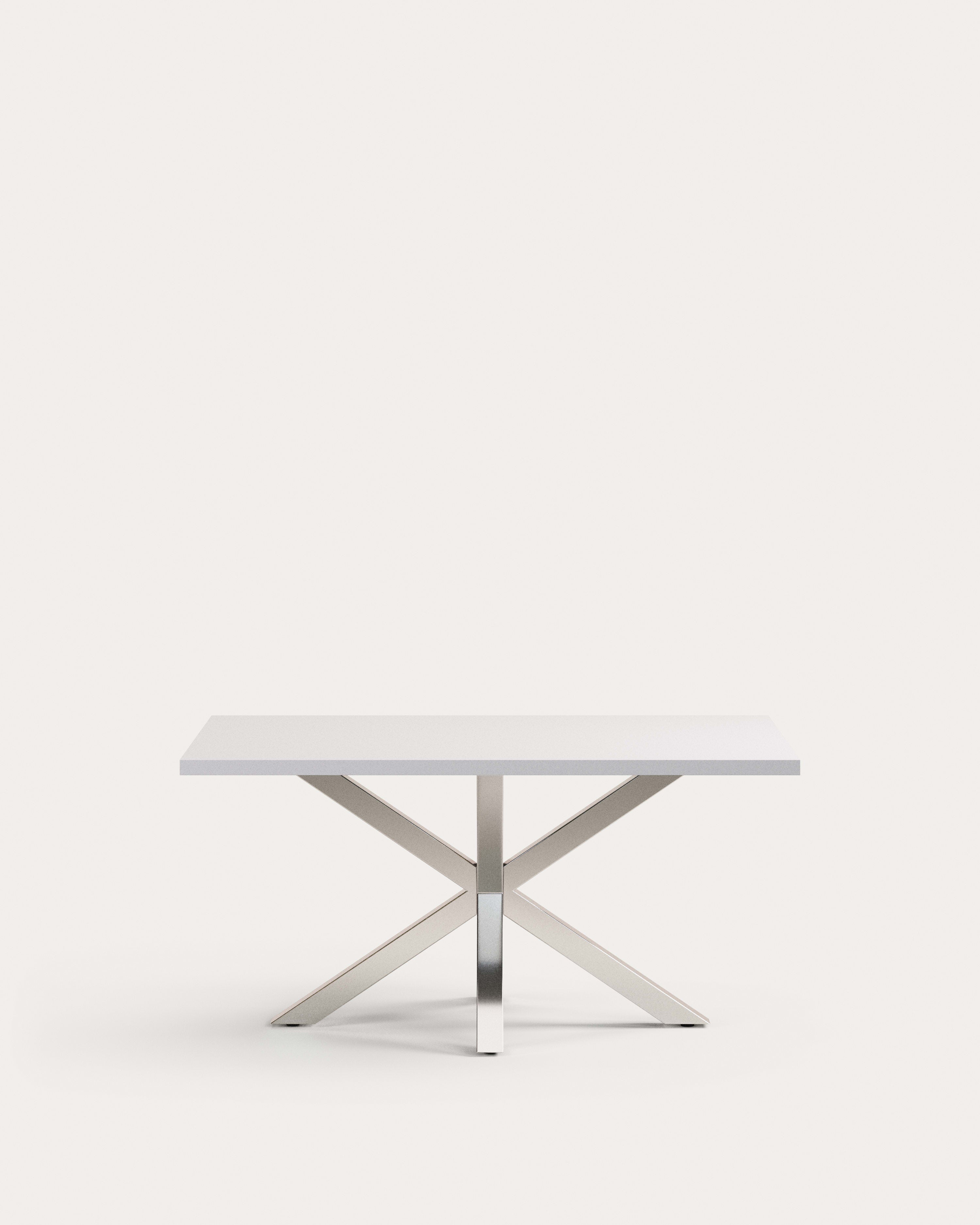 Argo table 160 x 100 cm with <tc>wEIS</tc> melamine and stainless steel legs