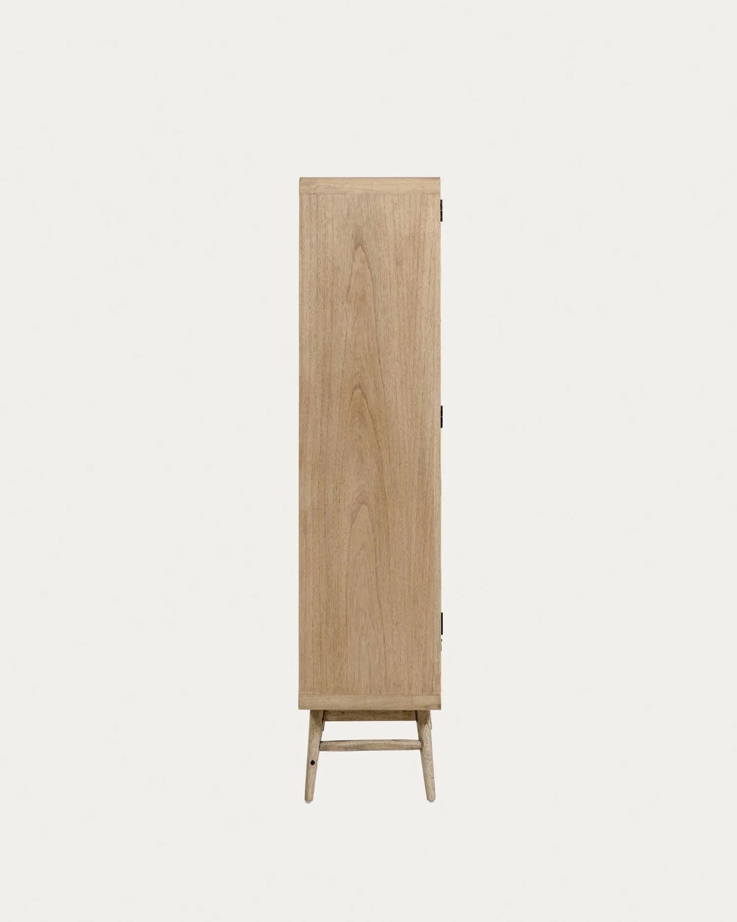 Eleganter Schrank aus Mindi-Holz und Rattan, 90x175 cm, bietet stilvollen Stauraum mit nachhaltigem Design.