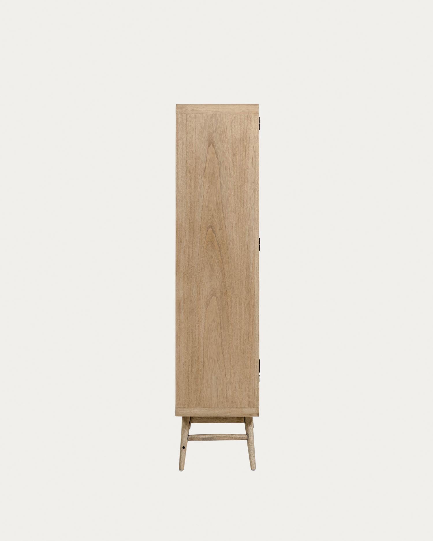 Armoire Nalu en bois massif de mindi et rotin 90 x 175 cm