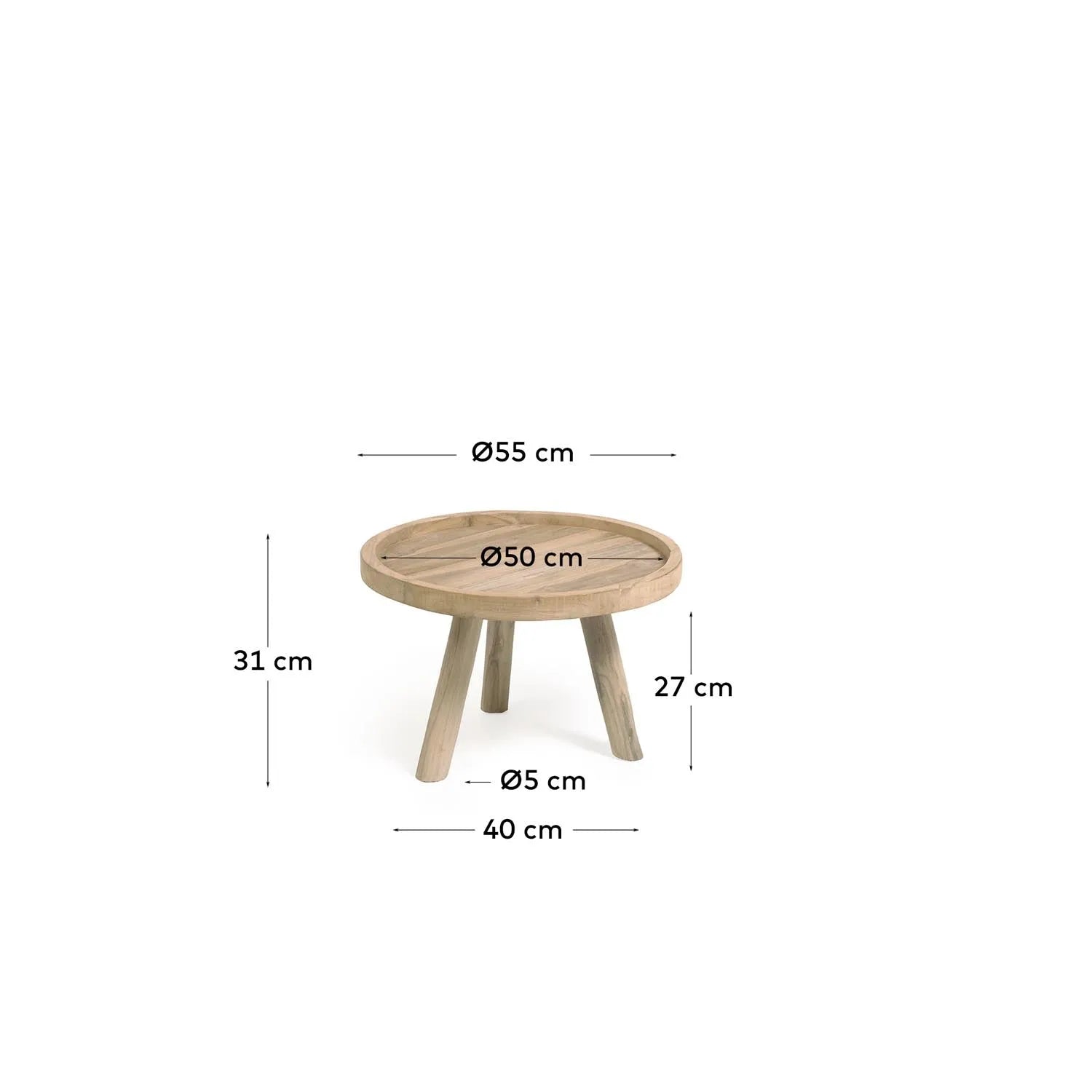 Runder Teakholz-Couchtisch Glenda: robust, nachhaltig und ein stilvoller Blickfang für dein Zuhause.