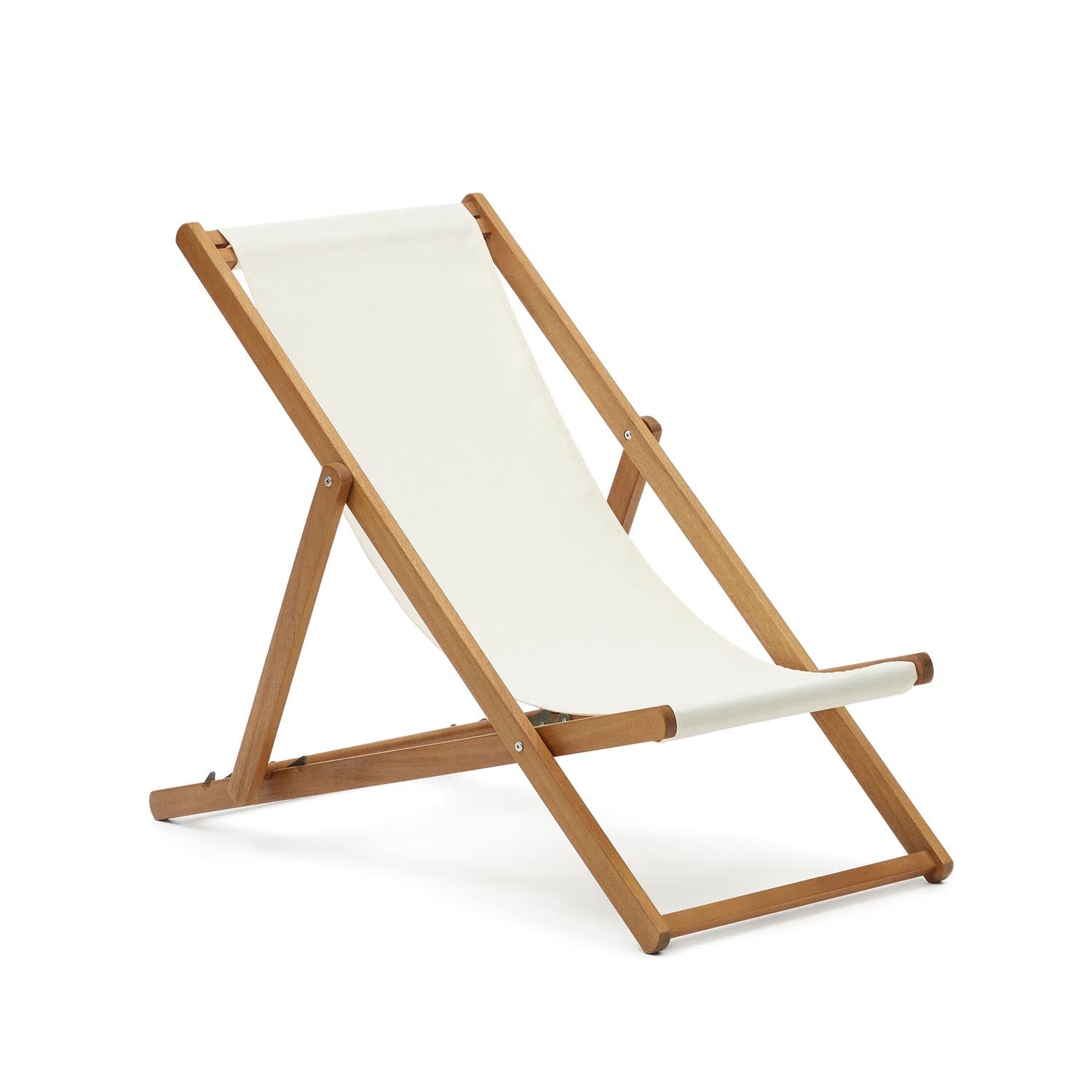 Adredna foldable outdoor lounge chair made of solid FSC 100% acacia wood in beige
