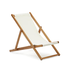 Adredna faltbarer Liegestuhl für aussen aus massivem Akazienholz FSC 100% in beige