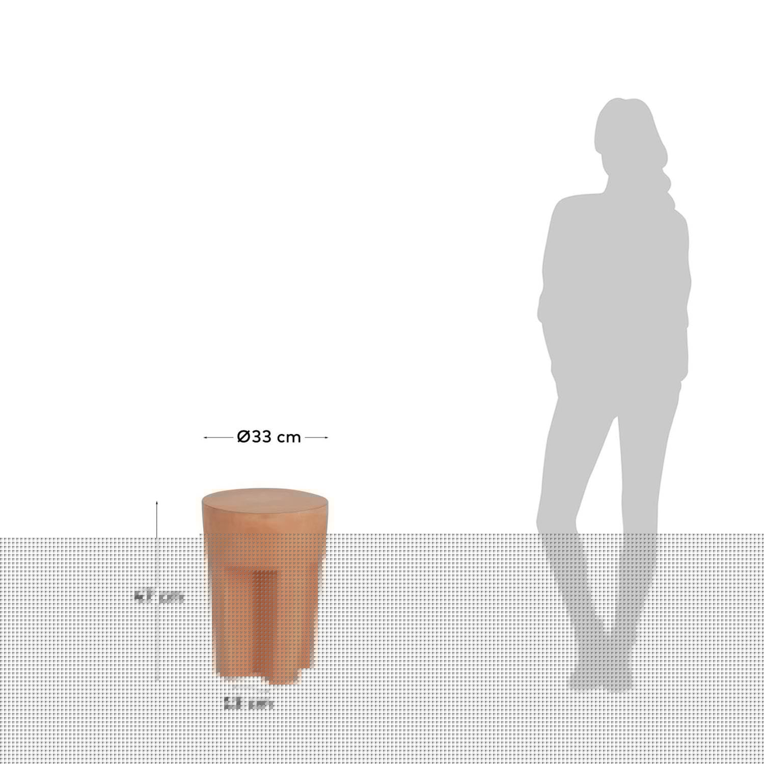Vilena Terrakotta Tisch: Stilvoller Outdoor-Akzent für jeden Garten.