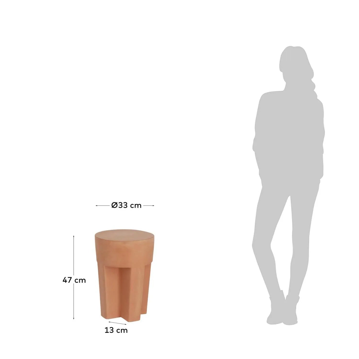 Vilena Terrakotta Tisch: Stilvoller Outdoor-Akzent für jeden Garten.